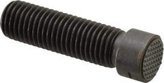 Fairlane - Serrated Tooth, 3/4-10, 5/16" Internal Hex, 2-1/2" Shank Length, 2-1/2" Thread Length, Black Oxide Finish, Round Head, Adjustable Positioning Gripper - 3/4" Pad Diam, 7/8" Hex, 1/4" Head Height, Extra Fine Tooth Grade - USA Tool & Supply