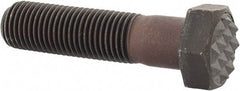 Fairlane - Serrated Tooth, 3/8-24, 1-1/2" Shank Length, 1-1/8" Thread Length, Black Oxide Finish, Hex Head, Adjustable Positioning Gripper - 1/2" Pad Diam, 9/16" Hex, 9/32" Head Height, Fine Tooth Grade - USA Tool & Supply