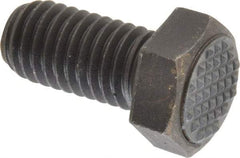 Fairlane - Serrated Tooth, 1/2-13, 1" Shank Length, 1" Thread Length, Black Oxide Finish, Hex Head, Adjustable Positioning Gripper - 5/8" Pad Diam, 3/4" Hex, 23/64" Head Height, Extra Fine Tooth Grade - USA Tool & Supply