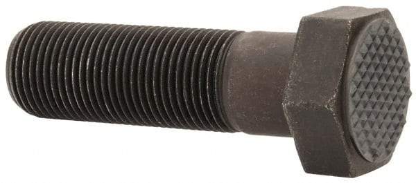 Fairlane - Serrated Tooth, 3/4-16, 2-1/2" Shank Length, 1-3/4" Thread Length, Black Oxide Finish, Hex Head, Adjustable Positioning Gripper - 1" Pad Diam, 1-1/8" Hex, 1/2" Head Height, Extra Fine Tooth Grade - USA Tool & Supply