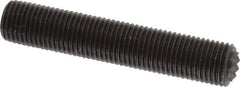 Fairlane - Serrated Tooth, 3/8-24, 3/16" Internal Hex, 2" Thread Length, Black Oxide Finish, Fully Threaded, Adjustable Positioning Gripper - 1/4" Pad Diam, Extra Fine Tooth Grade - USA Tool & Supply