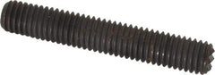 Fairlane - Serrated Tooth, 1/2-13, 1/4" Internal Hex, 3" Thread Length, Black Oxide Finish, Fully Threaded, Adjustable Positioning Gripper - 3/8" Pad Diam, Fine Tooth Grade - USA Tool & Supply