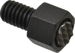 Fairlane - 5/16-18, 1/2" Thread Length, 5/16" Ball Diam, Serrated Ball Pad Surface, Alloy Steel, Black Oxide, Hex Head, Swivel Action Gripper Assemblies - 7/16" Head Height, 1/2" Hex, 5/16" Contact Diam, High Speed Steel Ball - USA Tool & Supply