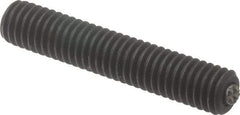 Fairlane - 3/8-16, 2" Thread Length, 3/16" Ball Diam, Serrated Ball Pad Surface, Alloy Steel, Black Oxide, Threaded, Swivel Action Gripper Assemblies - 5/32" Contact Diam, High Speed Steel Ball - USA Tool & Supply