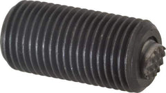 Fairlane - 1/2-20, 1" Thread Length, 9/32" Ball Diam, Serrated Ball Pad Surface, Alloy Steel, Black Oxide, Threaded, Swivel Action Gripper Assemblies - 1/4" Contact Diam, High Speed Steel Ball - USA Tool & Supply