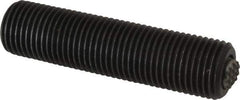 Fairlane - 1/2-20, 2" Thread Length, 9/32" Ball Diam, Serrated Ball Pad Surface, Alloy Steel, Black Oxide, Threaded, Swivel Action Gripper Assemblies - 1/4" Contact Diam, High Speed Steel Ball - USA Tool & Supply