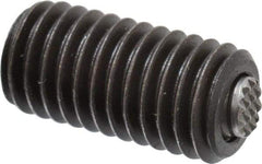 Fairlane - 1/2-13, 1" Thread Length, 9/32" Ball Diam, Serrated Ball Pad Surface, Alloy Steel, Black Oxide, Threaded, Swivel Action Gripper Assemblies - 1/4" Contact Diam, High Speed Steel Ball - USA Tool & Supply