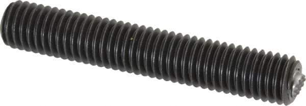 Fairlane - 1/2-13, 3" Thread Length, 9/32" Ball Diam, Serrated Ball Pad Surface, Alloy Steel, Black Oxide, Threaded, Swivel Action Gripper Assemblies - 1/4" Contact Diam, High Speed Steel Ball - USA Tool & Supply