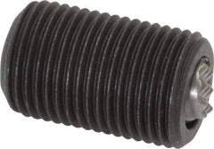 Fairlane - 5/8-18, 1" Thread Length, 3/8" Ball Diam, Serrated Ball Pad Surface, Alloy Steel, Black Oxide, Threaded, Swivel Action Gripper Assemblies - 5/16" Contact Diam, High Speed Steel Ball - USA Tool & Supply