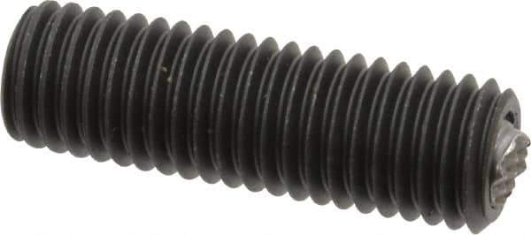 Fairlane - 5/8-11, 2" Thread Length, 3/8" Ball Diam, Serrated Ball Pad Surface, Alloy Steel, Black Oxide, Threaded, Swivel Action Gripper Assemblies - 5/16" Contact Diam, High Speed Steel Ball - USA Tool & Supply