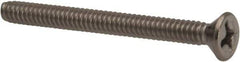 Value Collection - #6-32 UNC, 1-1/2" OAL Phillips Drive Machine Screw - Flat Head, Grade 316 Stainless Steel, Uncoated, Without Washer - USA Tool & Supply