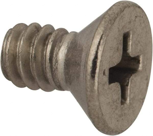 Value Collection - #10-24 UNC, 3/8" OAL Phillips Drive Machine Screw - Flat Head, Grade 316 Stainless Steel, Uncoated, Without Washer - USA Tool & Supply