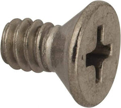 Value Collection - #10-24 UNC, 3/8" OAL Phillips Drive Machine Screw - Flat Head, Grade 316 Stainless Steel, Uncoated, Without Washer - USA Tool & Supply