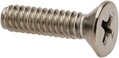 Value Collection - #10-24 UNC, 3/4" OAL Phillips Drive Machine Screw - Flat Head, Grade 316 Stainless Steel, Uncoated, Without Washer - USA Tool & Supply