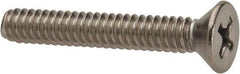 Value Collection - #10-24 UNC, 1-1/4" OAL Phillips Drive Machine Screw - Flat Head, Grade 316 Stainless Steel, Uncoated, Without Washer - USA Tool & Supply