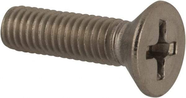Value Collection - #10-32 UNF, 3/4" OAL Phillips Drive Machine Screw - Flat Head, Grade 316 Stainless Steel, Uncoated, Without Washer - USA Tool & Supply