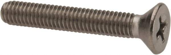 Value Collection - #10-32 UNF, 1-1/4" OAL Phillips Drive Machine Screw - Flat Head, Grade 316 Stainless Steel, Uncoated, Without Washer - USA Tool & Supply
