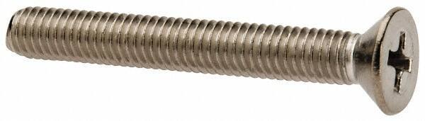 Value Collection - #10-32 UNF, 1-1/2" OAL Phillips Drive Machine Screw - Flat Head, Grade 316 Stainless Steel, Uncoated, Without Washer - USA Tool & Supply