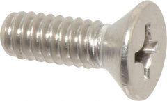 Value Collection - 1/4-20 UNC, 3/4" OAL Phillips Drive Machine Screw - Flat Head, Grade 316 Stainless Steel, Uncoated, Without Washer - USA Tool & Supply