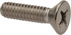 Value Collection - 1/4-20 UNC, 1" OAL Phillips Drive Machine Screw - Flat Head, Grade 316 Stainless Steel, Uncoated, Without Washer - USA Tool & Supply