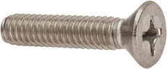 Value Collection - 1/4-20 UNC, 1-1/4" OAL Phillips Drive Machine Screw - Flat Head, Grade 316 Stainless Steel, Uncoated, Without Washer - USA Tool & Supply