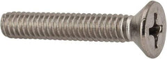 Value Collection - 1/4-20 UNC, 1-1/2" OAL Phillips Drive Machine Screw - Flat Head, Grade 316 Stainless Steel, Uncoated, Without Washer - USA Tool & Supply