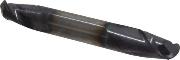 Accupro - 5/16" Diam, 1/2" LOC, 2 Flute Solid Carbide Ball End Mill - AlTiN Finish, Double End, 2-1/2" OAL, 5/16" Shank Diam, Spiral Flute - USA Tool & Supply
