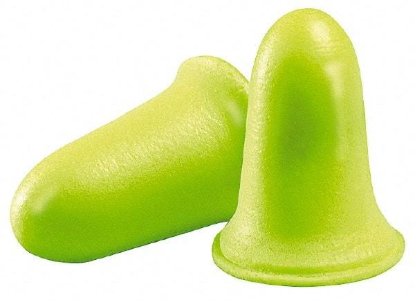 3M - Disposable, Uncorded, 33 dB, Taper Flare Earplugs - Neon Yellow, 200 Pairs - USA Tool & Supply