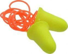 3M - Disposable, Corded, 33 dB, Taper Flare Earplugs - Neon Yellow, 200 Pairs - USA Tool & Supply