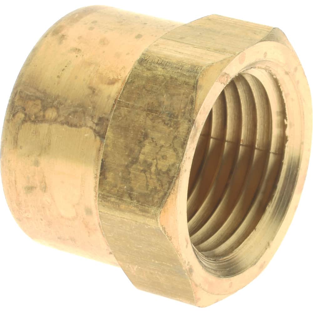 Eaton - 3/8 Female Thread, Brass Industrial Pipe End Cap - USA Tool & Supply