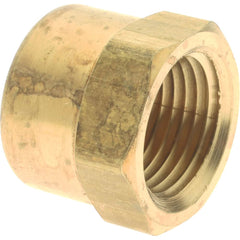 Eaton - 3/8 Female Thread, Brass Industrial Pipe End Cap - USA Tool & Supply
