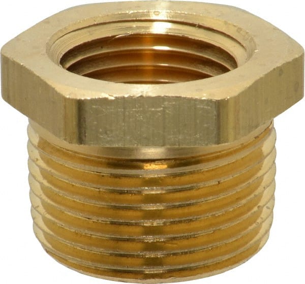 Eaton - 3/4 Male Thread x 1/2 Female Thread, Brass Industrial Pipe Hex Bushing - USA Tool & Supply