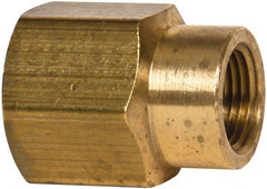 Eaton - 1/2 x 3/8 Female Thread, Brass Industrial Pipe Coupling - USA Tool & Supply