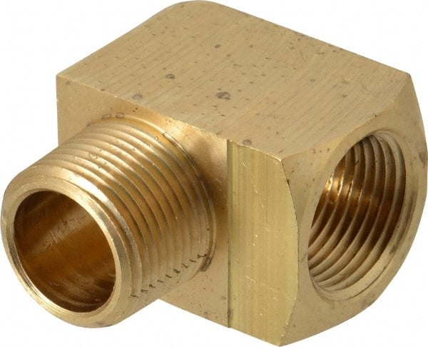 Eaton - 3/4 Male Thread x 3/4 Female Thread, Brass Industrial Pipe 90° Street Elbow - USA Tool & Supply