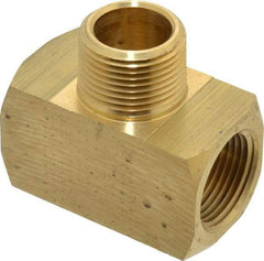 Eaton - 3/4 Male Thread x 3/4 Female Thread, Brass Industrial Pipe Male Branch Tee - MNPTF x FNPTF, 1,200 psi - USA Tool & Supply