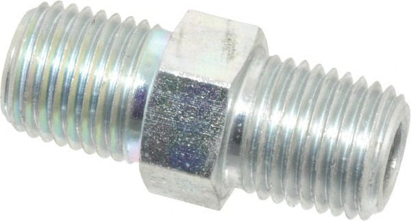 Eaton - 1/4 Male Thread, Steel Industrial Pipe Hex Nipple - USA Tool & Supply