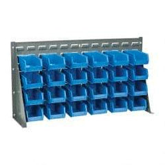Quantum Storage - 120 Lb Capacity, 36" Deep x 8" Wide x 19" High, Steel Bench Rack - For Hanging Bins - USA Tool & Supply