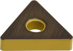 Sumitomo - TNMA331 Grade AC420K Carbide Turning Insert - Proprietary Finish, 60° Triangle, 3/8" Inscr Circle, 3/16" Thick, 1/64" Corner Radius - USA Tool & Supply