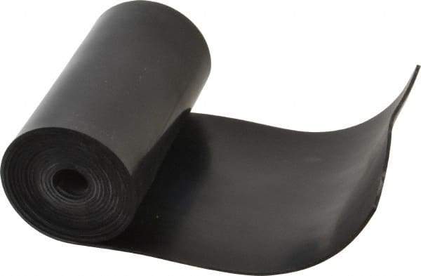 Made in USA - 1/16" Thick x 4" Wide x 5' Long Black Buna-N Rubber Roll - Stock Length, Plain Back, 50 Shore A Durometer, 2,500 psi Tensile Strength, -20°F to 170°F - USA Tool & Supply