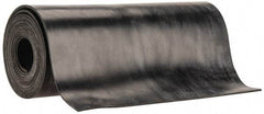 Made in USA - 1/16" Thick x 6" Wide x 5' Long Black Buna-N Rubber Roll - Stock Length, Plain Back, 50 Shore A Durometer, 2,500 psi Tensile Strength, -20°F to 170°F - USA Tool & Supply