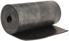 Made in USA - 3/32" Thick x 6" Wide x 5' Long Black Buna-N Rubber Roll - Stock Length, Plain Back, 50 Shore A Durometer, 2,500 psi Tensile Strength, -20°F to 170°F - USA Tool & Supply
