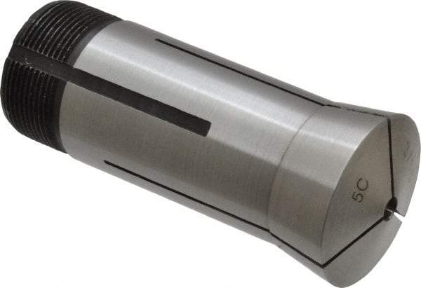 Interstate - 3/16 Inch 5C Round Collet - 3.28" Overall Length, 1.041-24 Internal Thread Size, Steel, 0.0005 Inch TIR - Exact Industrial Supply