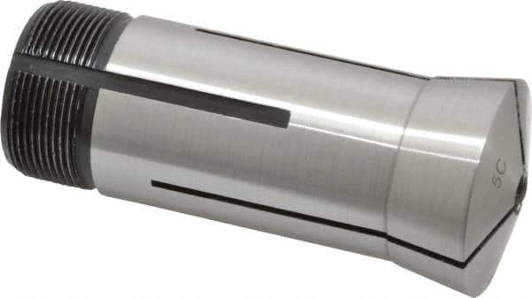 Interstate - 17/64 Inch 5C Round Collet - 3.28" Overall Length, 1.041-24 Internal Thread Size, Steel, 0.0005 Inch TIR - Exact Industrial Supply