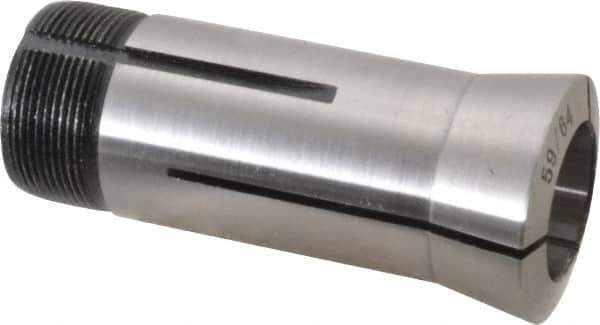 Interstate - 59/64 Inch 5C Round Collet - 3.28" Overall Length, 1.041-24 Internal Thread Size, Steel, 0.0005 Inch TIR - Exact Industrial Supply