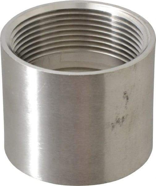 Merit Brass - 2-1/2" Grade 304 Stainless Steel Pipe Coupling - FNPT x FNPT End Connections, 150 psi - USA Tool & Supply