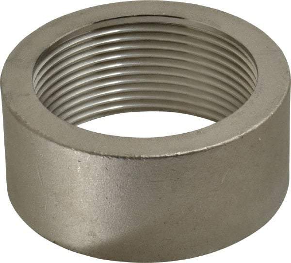 Merit Brass - 2-1/2" Grade 304 Stainless Steel Pipe Half Coupling - FNPT End Connections, 150 psi - USA Tool & Supply