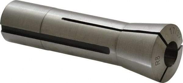 Interstate - 17/32 Inch Steel R8 Collet - 7/16-20 Drawbar Thread, 0.0007 Inch TIR - Exact Industrial Supply