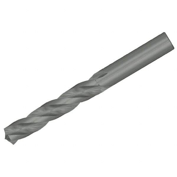 Kennametal - 1/4" 130° Solid Carbide Jobber Drill - Bright Finish, Right Hand Cut, Spiral Flute, Straight Shank, 3.74" OAL, Standard Point - USA Tool & Supply