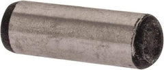 Value Collection - 1/8" Diam x 3/8" Pin Length Alloy Steel Oversized Dowel Pin - C 50-58 Hardness, 3,200 Lb Breaking Strength, 1 Beveled & 1 Rounded End - USA Tool & Supply