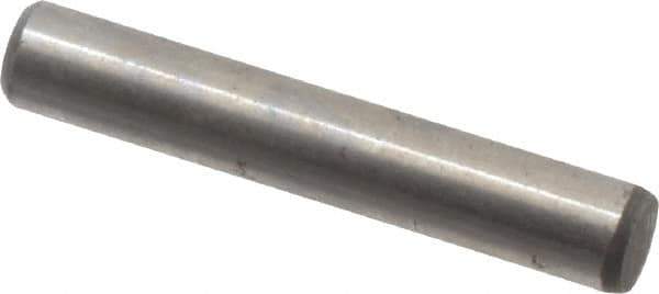 Value Collection - 1/8" Diam x 3/4" Pin Length Alloy Steel Oversized Dowel Pin - C 50-58 Hardness, 3,200 Lb Breaking Strength, 1 Beveled & 1 Rounded End - USA Tool & Supply